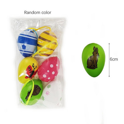 Uskrsna jaja Šareni zeko oslikan cvijetom Diy rukotvorina Uskrsna jaja za djecu Sretan Uskrs Dekoracija za zabavu Poklon Dodaci