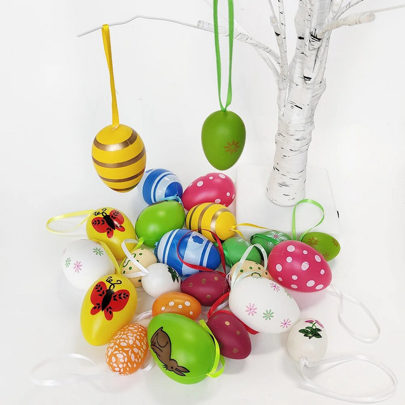 Uskrsna jaja Šareni zeko oslikan cvijetom Diy rukotvorina Uskrsna jaja za djecu Sretan Uskrs Dekoracija za zabavu Poklon Dodaci