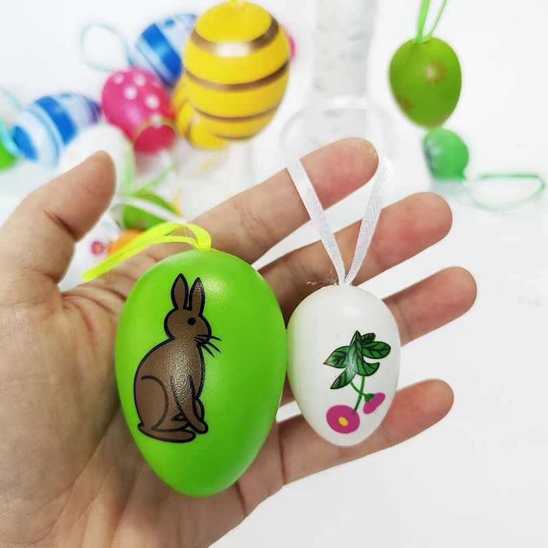 Uskrsna jaja Šareni zeko oslikan cvijetom Diy rukotvorina Uskrsna jaja za djecu Sretan Uskrs Dekoracija za zabavu Poklon Dodaci