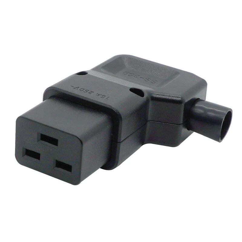 IEC 320 daugkartinio laidinio lizdo 16A 250V 90 laipsnių alkūnė IEC320 C20 DIY maitinimo jungtis, prijunkite C19 Female C20 kištuko kištuką kintamosios srovės adapterį