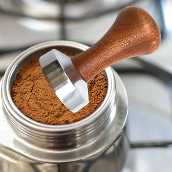 Food Grade 51/53/58mm Coffee Tamper Ξύλινη λαβή Barista Espresso maker Μύλος Χειροποίητος Υψηλής Ποιότητας Hot Έκπτωση