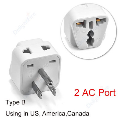 USA Elektromos Adapter Univerzális AU UK EU-US Utazási hálózati váltóáram átalakító Amerikai japán Dugaszadapter Kimenet elektromos aljzat