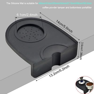 51mm/53mm/58mm Black Coffee Tamper Espresso Tamper Portafilter Powder Hammer Tools Accesorios Dosing Ring