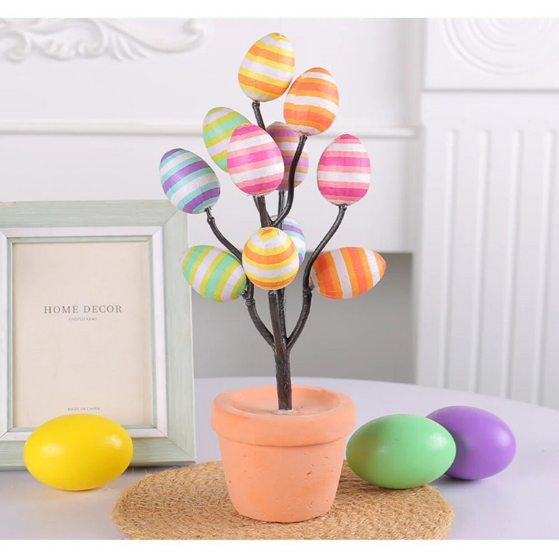 1kom slatko uskršnje jaje Bonsai šarena simulacija uskršnjeg jajeta biljka u saksiji Visokokvalitetna DIY pjenasta zečeva jaja za dekoraciju kućnih zabava
