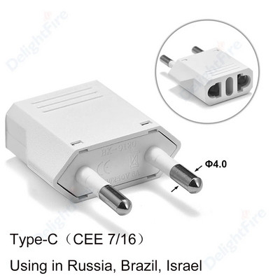 ES kištuko adapteris iš JAV į ES elektros lizdą CN MX Kanada Amerikos į ES Euro kintamosios srovės lizdas C tipas Maitinimo įkroviklio kištuko keitiklis