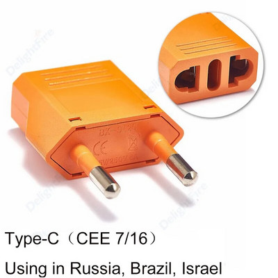 ES kištuko adapteris iš JAV į ES elektros lizdą CN MX Kanada Amerikos į ES Euro kintamosios srovės lizdas C tipas Maitinimo įkroviklio kištuko keitiklis