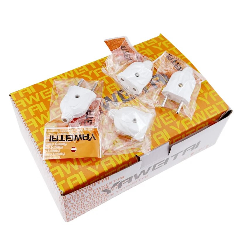 Vyriškas/moteris EU kištukas 10A kištukas pakaitinis lizdas Perjungiamas Schuko elektrinis lizdas Euro jungtis maitinimo ilginamam kabeliui