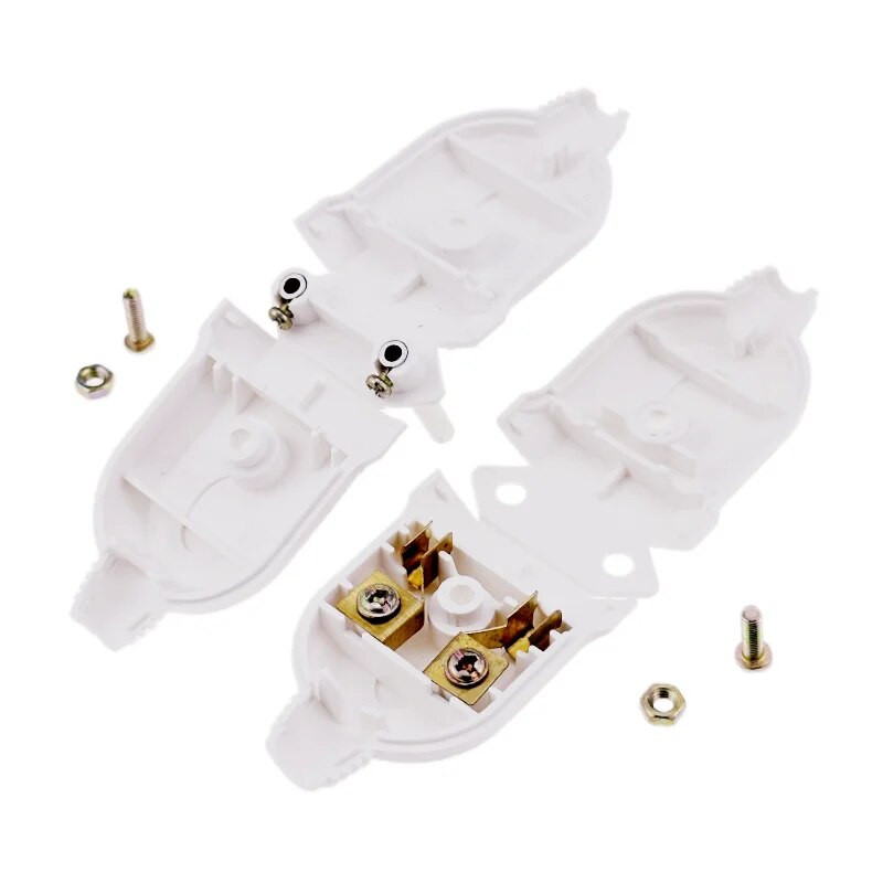 Vyriškas/moteris EU kištukas 10A kištukas pakaitinis lizdas Perjungiamas Schuko elektrinis lizdas Euro jungtis maitinimo ilginamam kabeliui