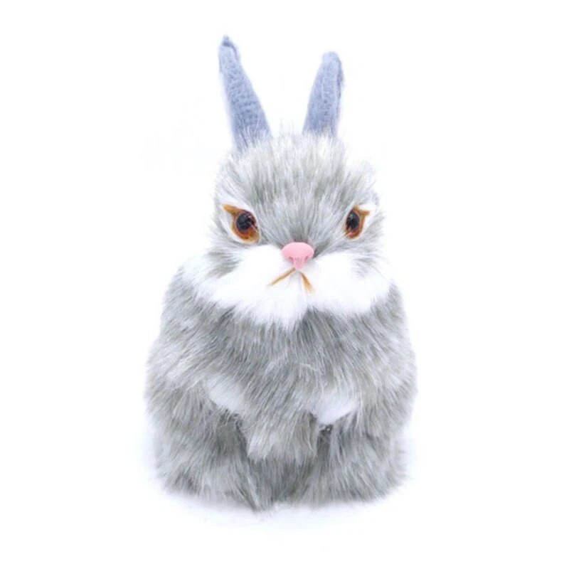 Nove 3 vrste slatkih životinja, simulacija uskršnjeg zeca, krzneni zec koji čuči Božićni rođendanski poklon Igračke za dekoraciju vjenčanja