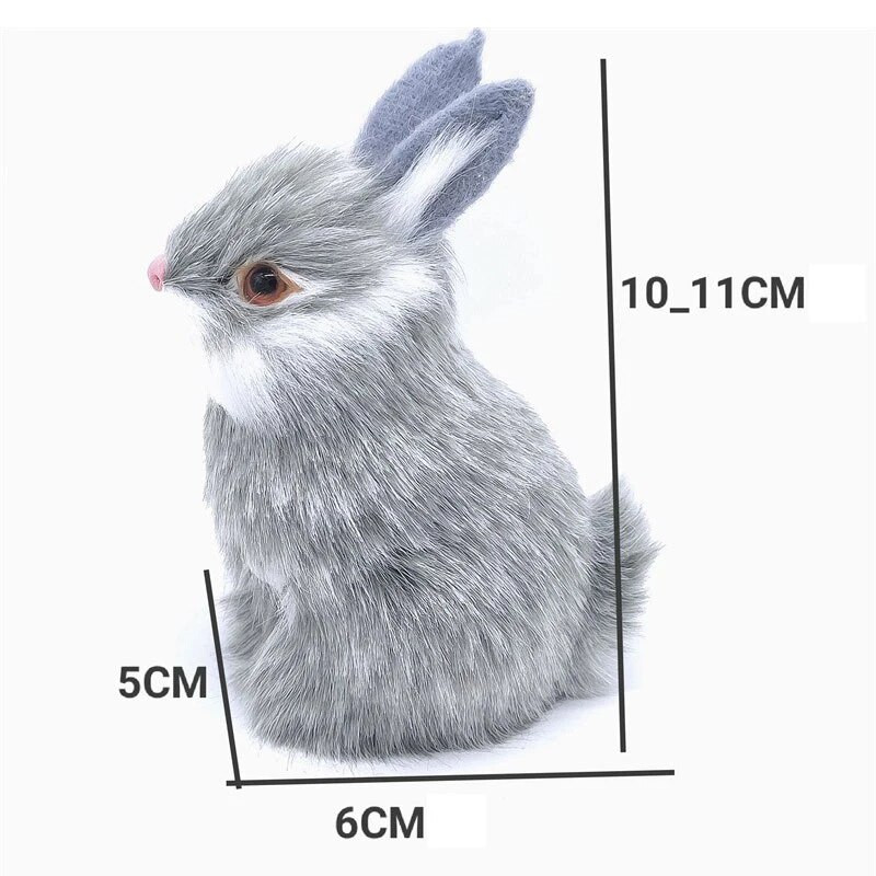 Nove 3 vrste slatkih životinja, simulacija uskršnjeg zeca, krzneni zec koji čuči Božićni rođendanski poklon Igračke za dekoraciju vjenčanja