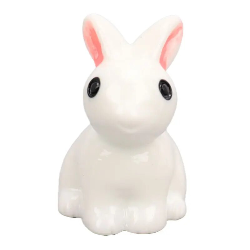 Minijaturna figurica uskrsnog zeca od 10 kom., Minijaturna figurica zeca, obrt od smole, mini ukras za vrt, mikro pejzažni pribor, ukras za tortu 