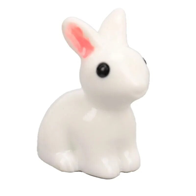 Minijaturna figurica uskrsnog zeca od 10 kom., Minijaturna figurica zeca, obrt od smole, mini ukras za vrt, mikro pejzažni pribor, ukras za tortu 