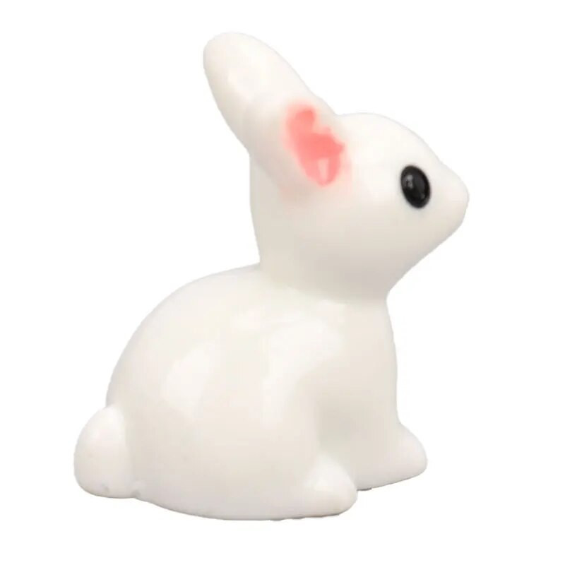 Minijaturna figurica uskrsnog zeca od 10 kom., Minijaturna figurica zeca, obrt od smole, mini ukras za vrt, mikro pejzažni pribor, ukras za tortu 