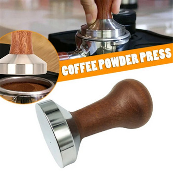 51mm/53mm/58mm Espresso Coffee Tamper Διανομέας καφέ αλουμινίου leveler Tool Bean Press Hammer με ξύλινη λαβή Εργαλεία καφέ
