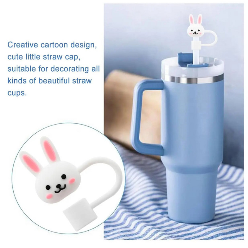 Životinje Slamnati vrhovi Poklopci Slamnati vrhovi za višekratnu upotrebu Zaštitni čepovi za slamčice otporne na prašinu Čepovi za čaše i Stanley