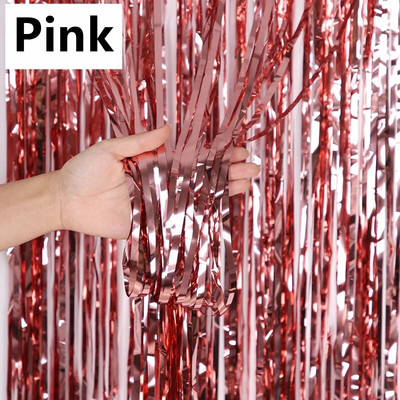 Novo 4/2/1 pakiranje pozadine za zabavu od metalne folije zavjese od šljokica s resama za odrasle, djecu, rođendanske proslave, vjenčanje, ukrasi za tuširanje djeteta