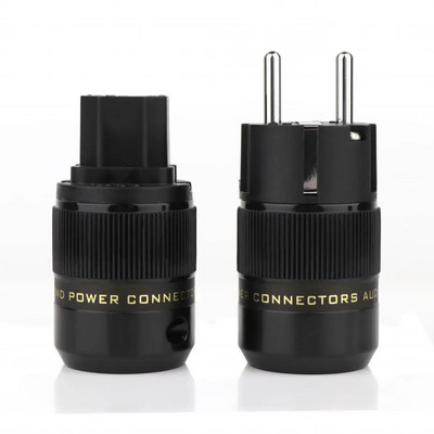 Visokokvalitetni 24K pozlaćeni Schuko utikač EU utikač HIFI europski utikač muški ženski utikač posrebreni rodijem Diy