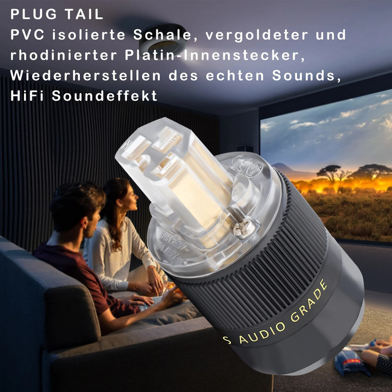 Visokokvalitetni 24K pozlaćeni Schuko utikač EU utikač HIFI europski utikač muški ženski utikač posrebreni rodijem Diy