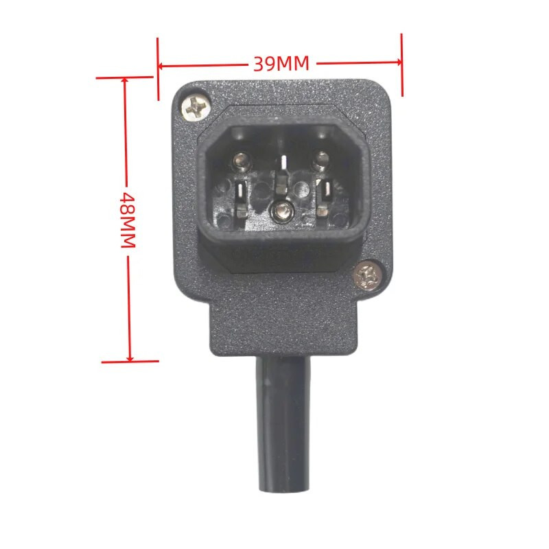 Must 10A CE vask IEC320 C13 arvuti UPS PDU toiteväljundi pistik küünarnukk 90 kolmeharu adapteri pistik 3p pistikupesa juhtmega pistikupesa