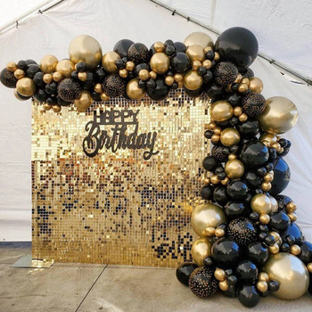 Διακοσμήσεις για πάρτι γενεθλίων με γυαλιστερή παγιέτα φόντο Γάμου Διακόσμηση παιδικού ντους Κουρτίνα γενεθλίων Photozone Glitter Foil
