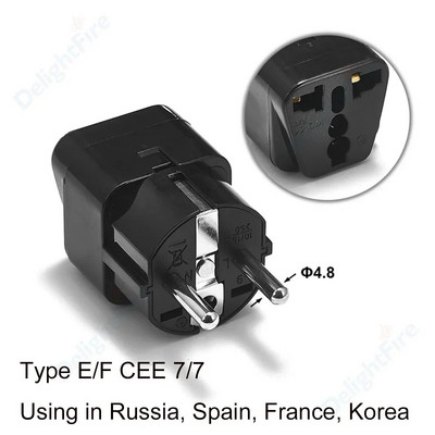 Universalus EU KR maitinimo kištuko adapteris AU JK Izraelis Šveicarijos JAV ir ES Europos kelionių adapteris Elektrinis kištuko lizdas Kelioninis adapteris