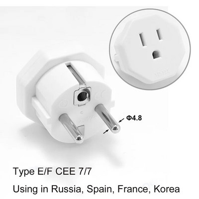 Universalus EU KR maitinimo kištuko adapteris AU JK Izraelis Šveicarijos JAV ir ES Europos kelionių adapteris Elektrinis kištuko lizdas Kelioninis adapteris