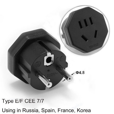 Universalus EU KR maitinimo kištuko adapteris AU JK Izraelis Šveicarijos JAV ir ES Europos kelionių adapteris Elektrinis kištuko lizdas Kelioninis adapteris