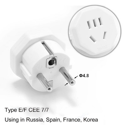 Universalus EU KR maitinimo kištuko adapteris AU JK Izraelis Šveicarijos JAV ir ES Europos kelionių adapteris Elektrinis kištuko lizdas Kelioninis adapteris