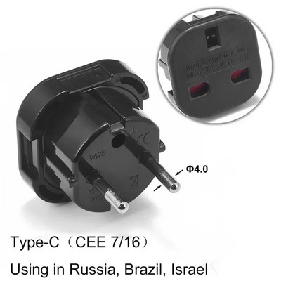 Universalus EU KR maitinimo kištuko adapteris AU JK Izraelis Šveicarijos JAV ir ES Europos kelionių adapteris Elektrinis kištuko lizdas Kelioninis adapteris