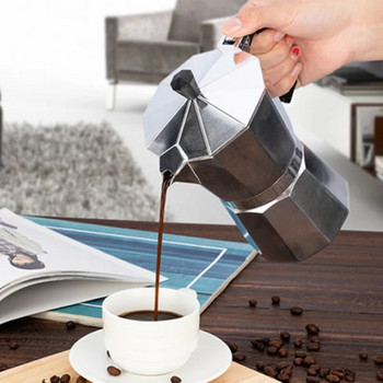 Αλουμίνιο Mocha Pot φορητή καφετιέρα Οικιακά οκταγωνικά εργαλεία καφέ Moka
