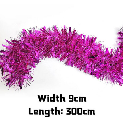 3 m sädelevad tutid narmasbänner läikiv roosikuldne metallist fooliumist tuttide vanik jõulusünnipäevapeo taustaks seinakaunistuseks