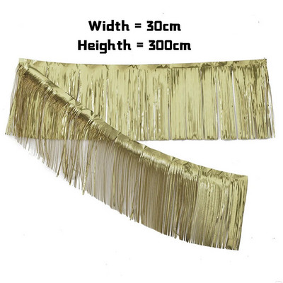 3 m sädelevad tutid narmasbänner läikiv roosikuldne metallist fooliumist tuttide vanik jõulusünnipäevapeo taustaks seinakaunistuseks