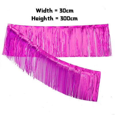 3 m sädelevad tutid narmasbänner läikiv roosikuldne metallist fooliumist tuttide vanik jõulusünnipäevapeo taustaks seinakaunistuseks