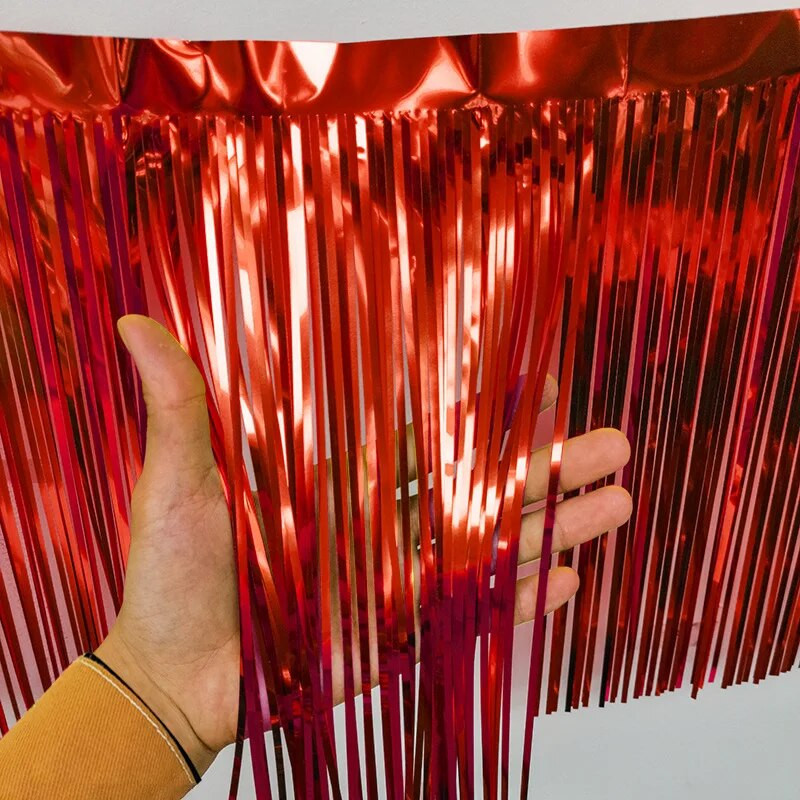 3 m sädelevad tutid narmasbänner läikiv roosikuldne metallist fooliumist tuttide vanik jõulusünnipäevapeo taustaks seinakaunistuseks