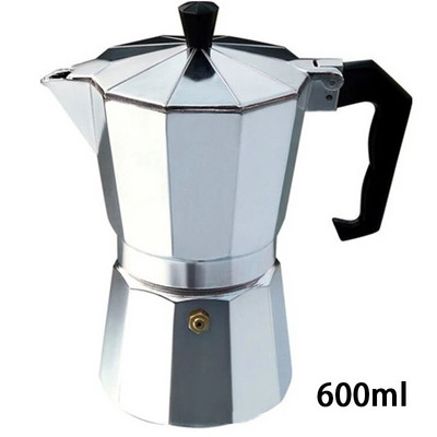 Alumínium kávéfőző Tartós Moka Cafeteira Expresso Percolator Pot Praktikus Moka kávéfőző 50/100/150/300/450/600 ml