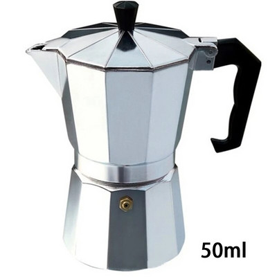 Alumínium kávéfőző Tartós Moka Cafeteira Expresso Percolator Pot Praktikus Moka kávéfőző 50/100/150/300/450/600 ml