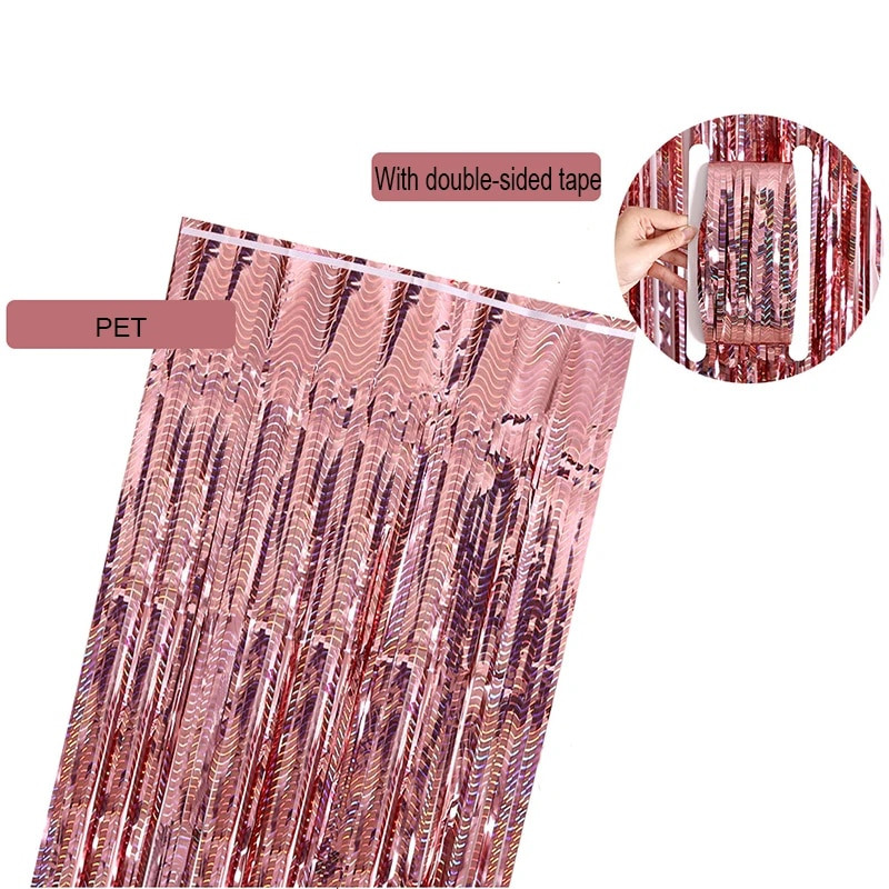 Nova pozadina s laserskim valovima Dekoracija za rođendansku zabavu Dekoracija za momačku zabavu Zavjese od šljokica od folije Vjenčane dekoracije za kućnu pozadinu