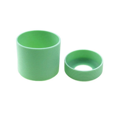 Silikonski svijet 2 kom/set 6,5 CM Silikonska navlaka za šalicu Pruge toplinski izolirane za staklenu navlaku za šalicu 65 MM Silikonski donji poklopac za šalicu