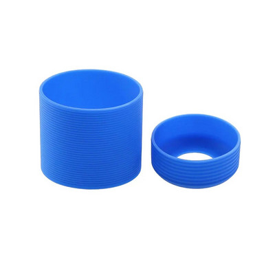 Silikonski svijet 2 kom/set 6,5 CM Silikonska navlaka za šalicu Pruge toplinski izolirane za staklenu navlaku za šalicu 65 MM Silikonski donji poklopac za šalicu