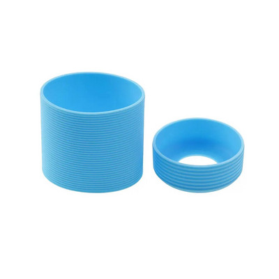 Silikonski svijet 2 kom/set 6,5 CM Silikonska navlaka za šalicu Pruge toplinski izolirane za staklenu navlaku za šalicu 65 MM Silikonski donji poklopac za šalicu