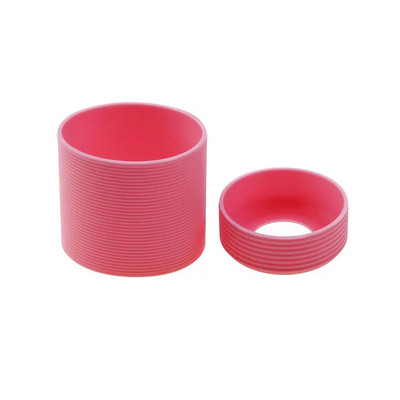 Silikonski svijet 2 kom/set 6,5 CM Silikonska navlaka za šalicu Pruge toplinski izolirane za staklenu navlaku za šalicu 65 MM Silikonski donji poklopac za šalicu