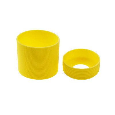 Silikonski svijet 2 kom/set 6,5 CM Silikonska navlaka za šalicu Pruge toplinski izolirane za staklenu navlaku za šalicu 65 MM Silikonski donji poklopac za šalicu