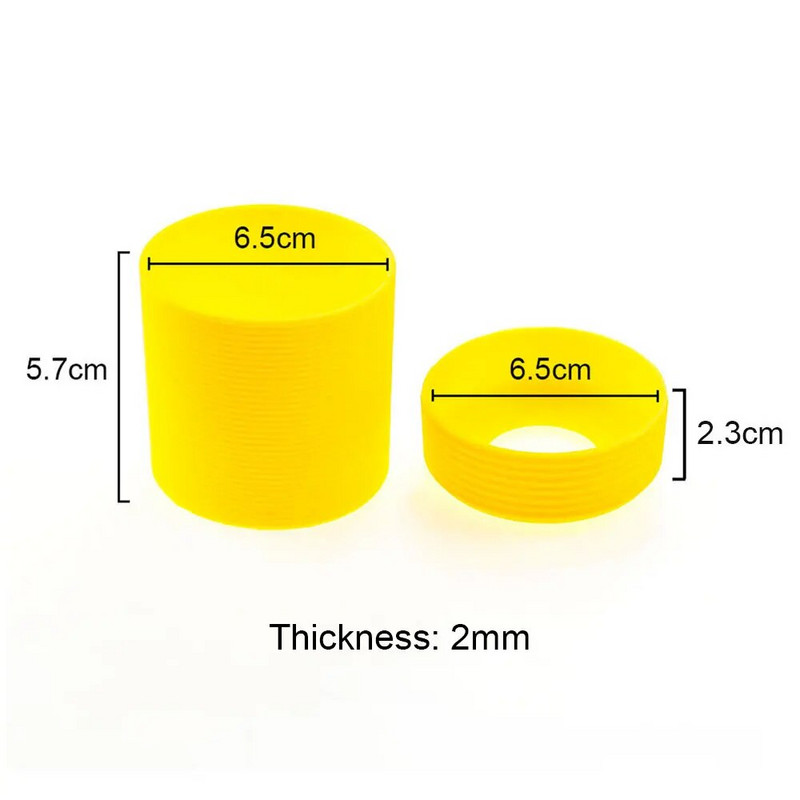 Silikonski svijet 2 kom/set 6,5 CM Silikonska navlaka za šalicu Pruge toplinski izolirane za staklenu navlaku za šalicu 65 MM Silikonski donji poklopac za šalicu