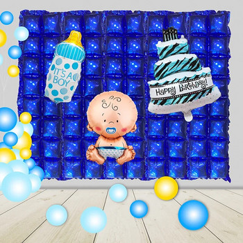 4 бр. квадратен фолиен балон 148*568 см фонова декорация на стена за парти за рожден ден Декорации за бебешки душ Сувенири за сватбени годежи