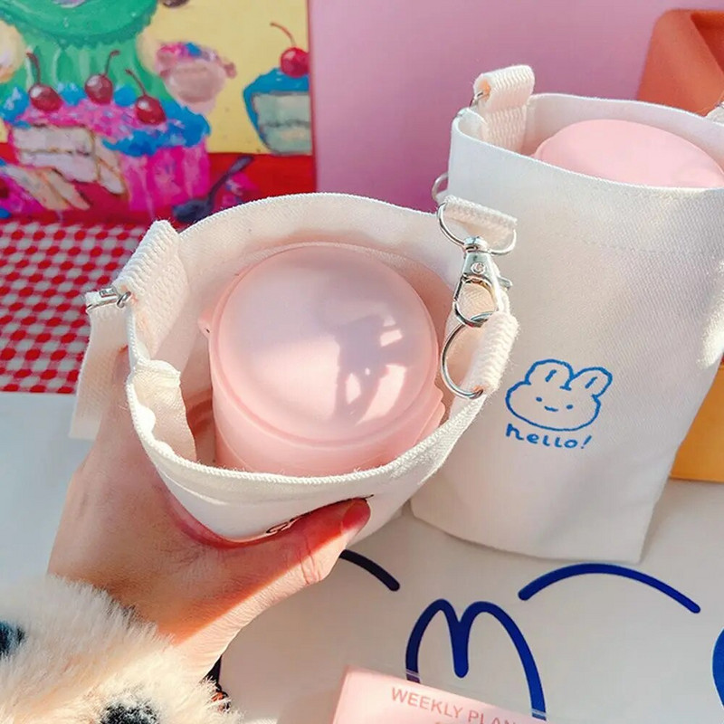 Jednostavna crtana, prijenosna čaša za vodu s rukavima, podesiva platnena torba za čašu za vodu na ramenu, preko tijela, dodatna oprema za čašu za vodu za putovanje na otvorenom