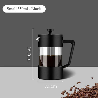 350ML/600ML/1000ML Καφετιέρα French Press Coffee Borosilicate Glass House Coffee Brewer Milk Foam Frother Barista Tea Maker
