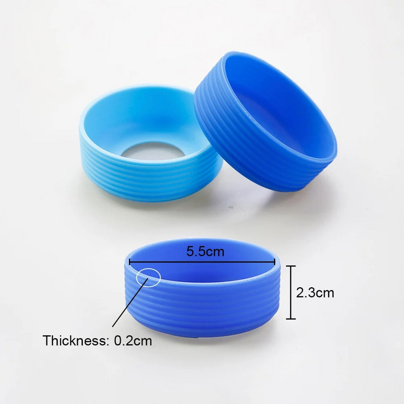 16 boja Silikonski donji poklopac čaše s navojem od 5,5 CM, donji prsten čašice s rukavom za podmetač za čašu, donji poklopac otporan na habanje
