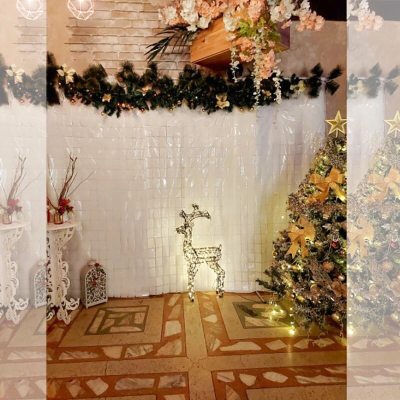 1*2M veidrodis Suare Fono folijos užuolaidos Vestuvių fonas Gimtadienio dekoracijos Sienų dekoras Gimtadienio nuotraukų zonos veidrodinė siena