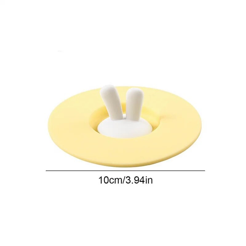 Poklopac šalice za uši sa slatkim crtanim zečićem Poklopac šalice za vodu Poklopac šalice za piće Silikonski poklopac za zdjelu otporan na prašinu Brtve za šalicu Staklene šalice Poklopac kapice