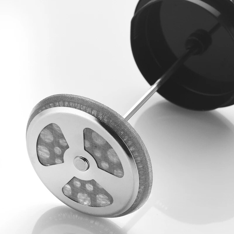 Oală de presare din sticlă borosilicată cu strat dublu LUDA Aparat de presare cu filtru de cafea Oală de cafea franceză cu scară